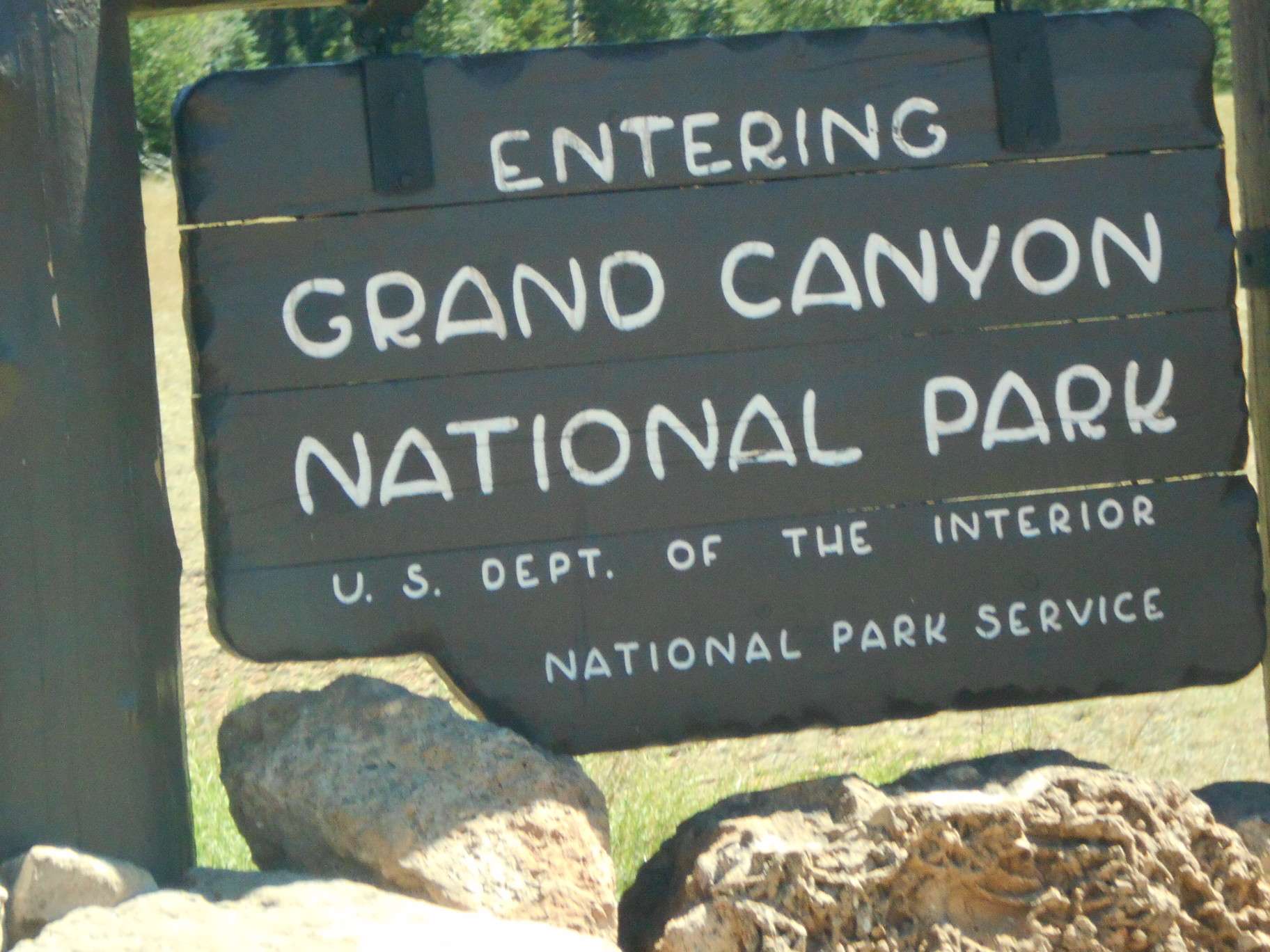 Grand Canyon National Park entry sign