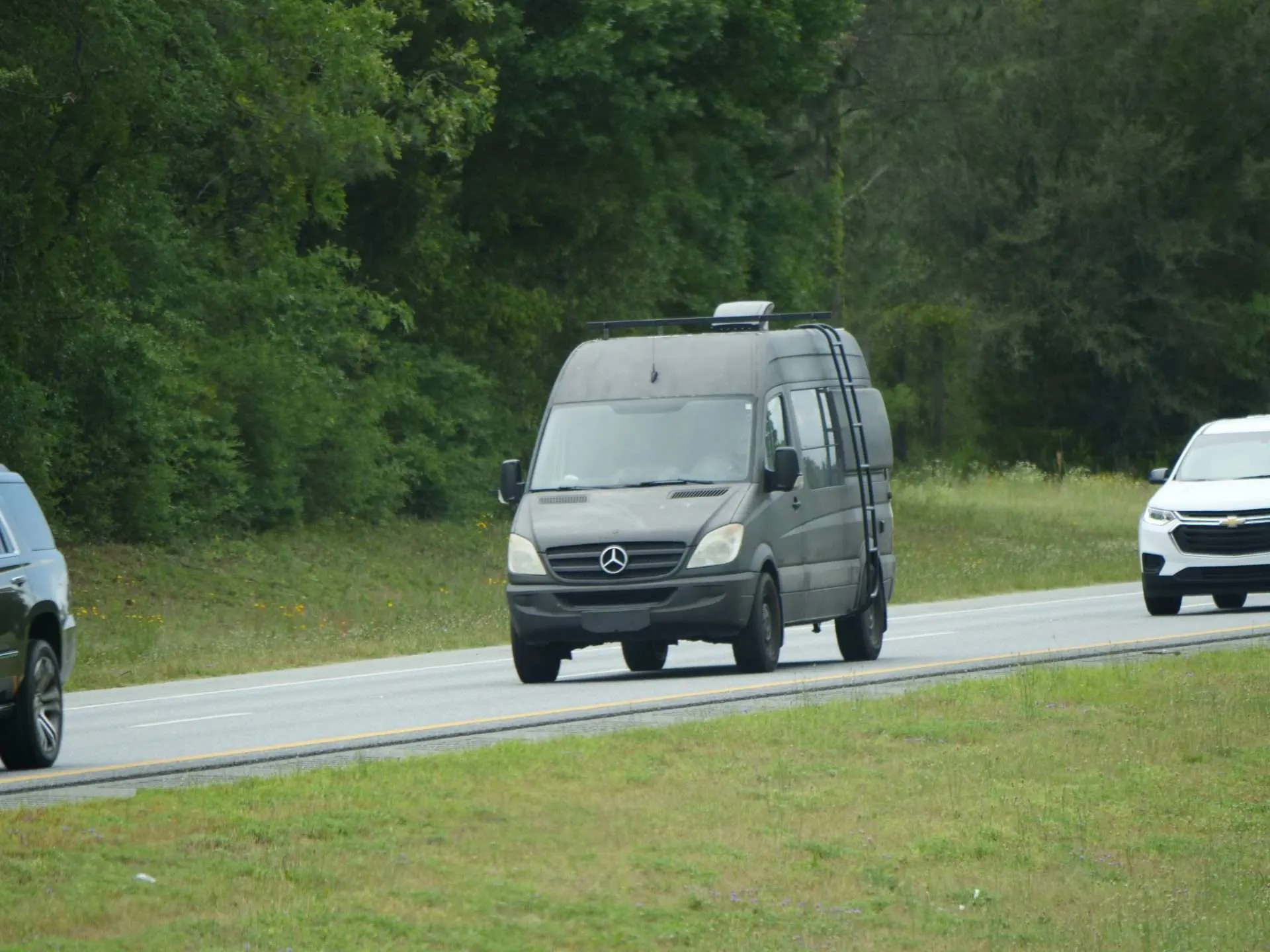 camper van on highway