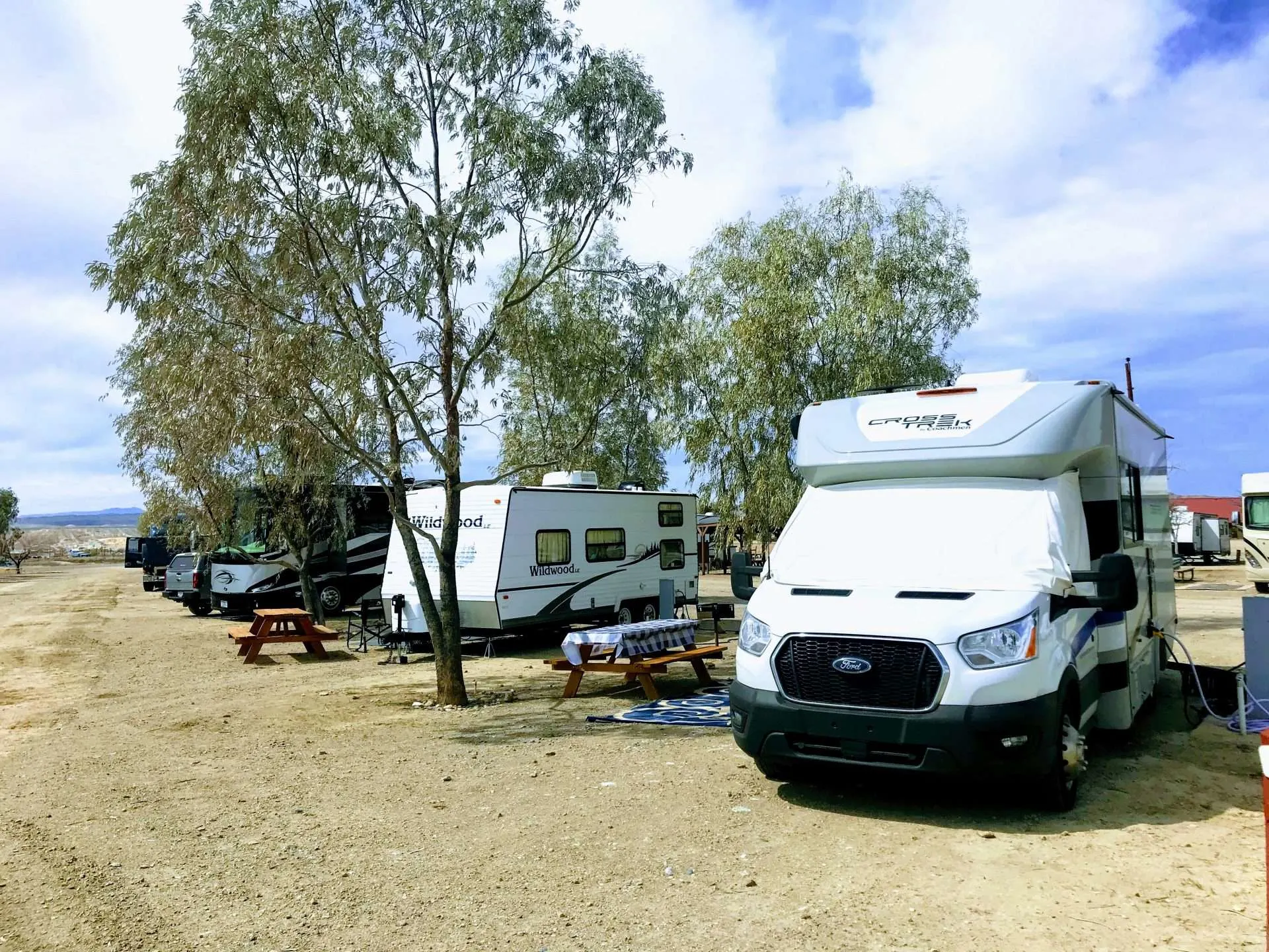 rvs in campsites at big bend resort and adventures in terlingua