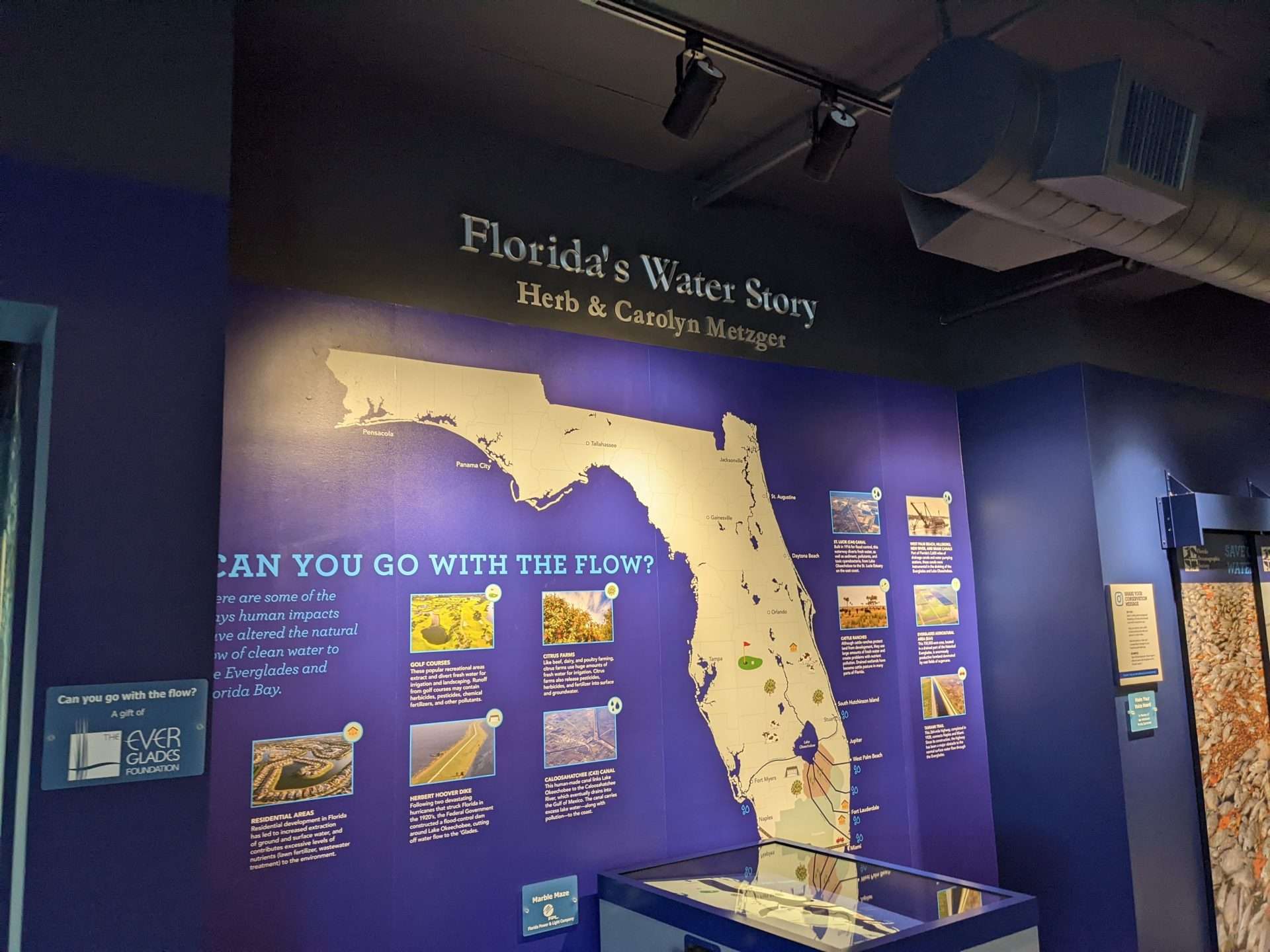Interior display at Florida Oceanographic Coastal Center