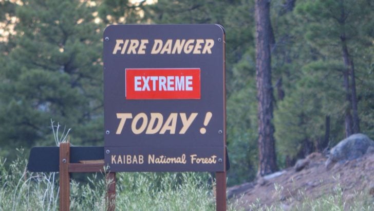 Fire Danger Warning Sign
