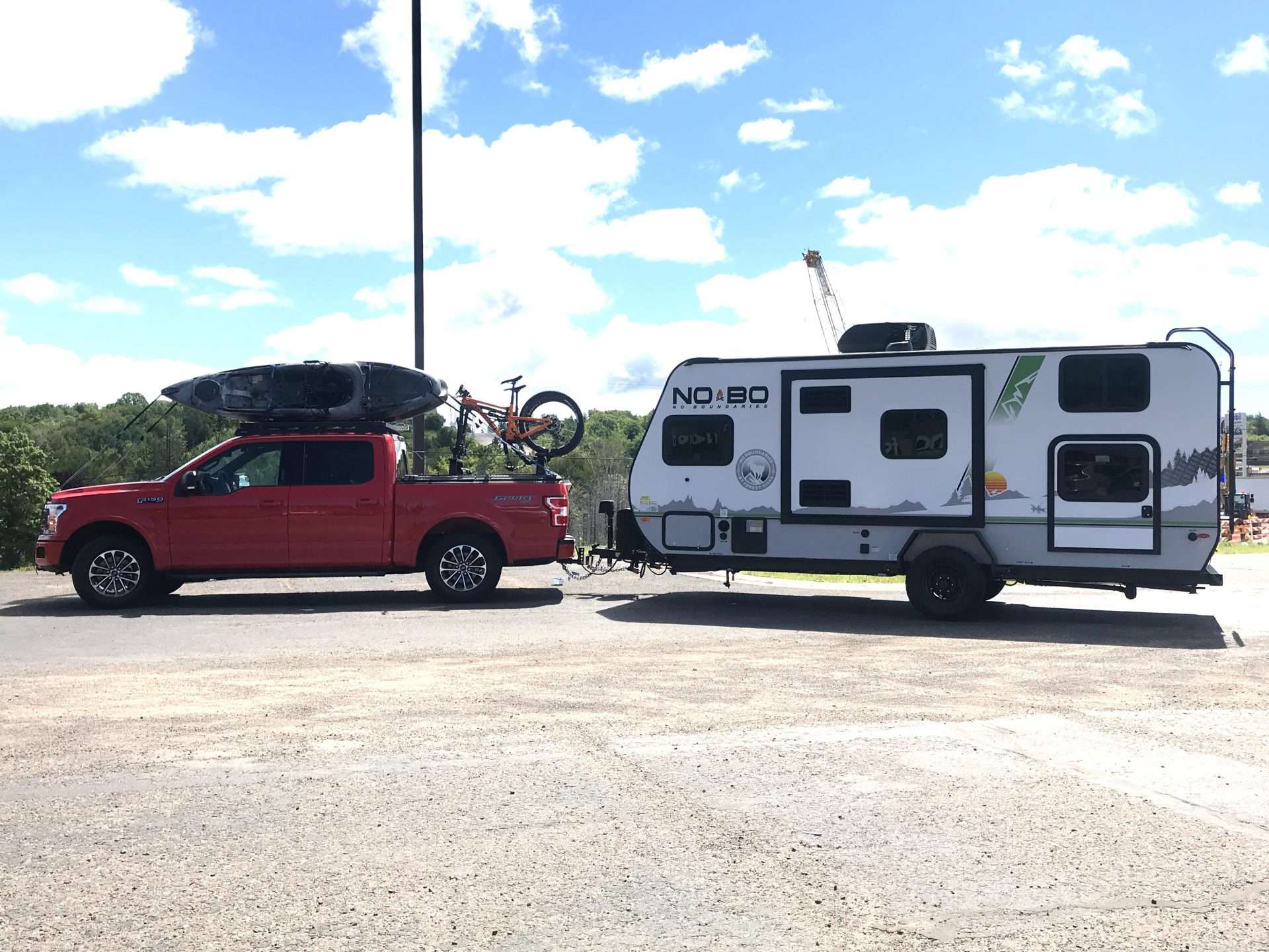 driving travel trailer with slide-outs closed