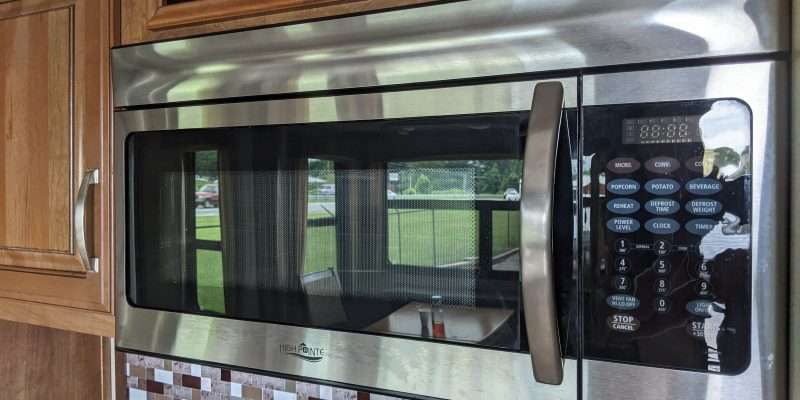 Convection microwave oven in fifth wheel camper