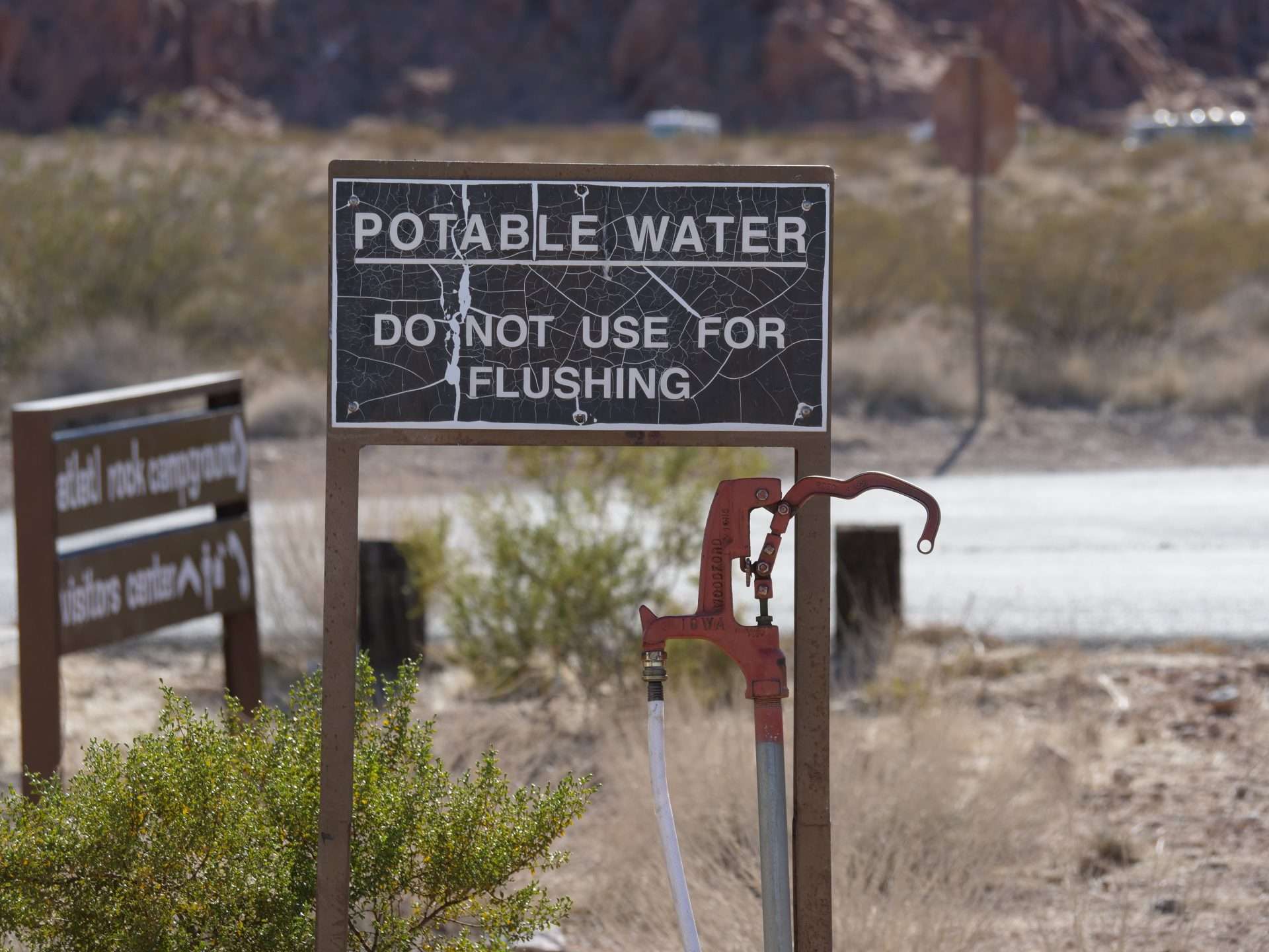 potable water sign at campground