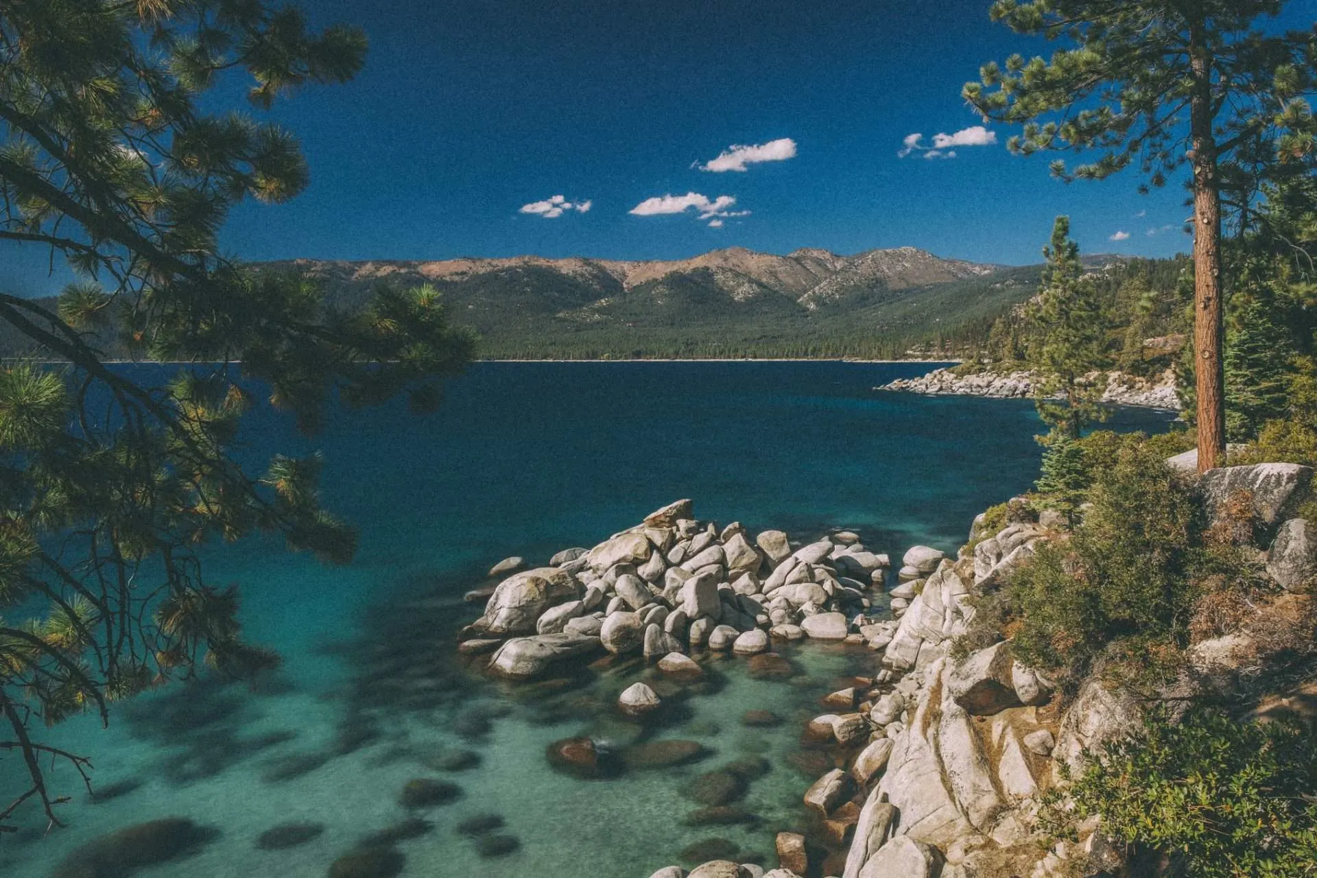 Scenic view looking out over Lake Tahoe