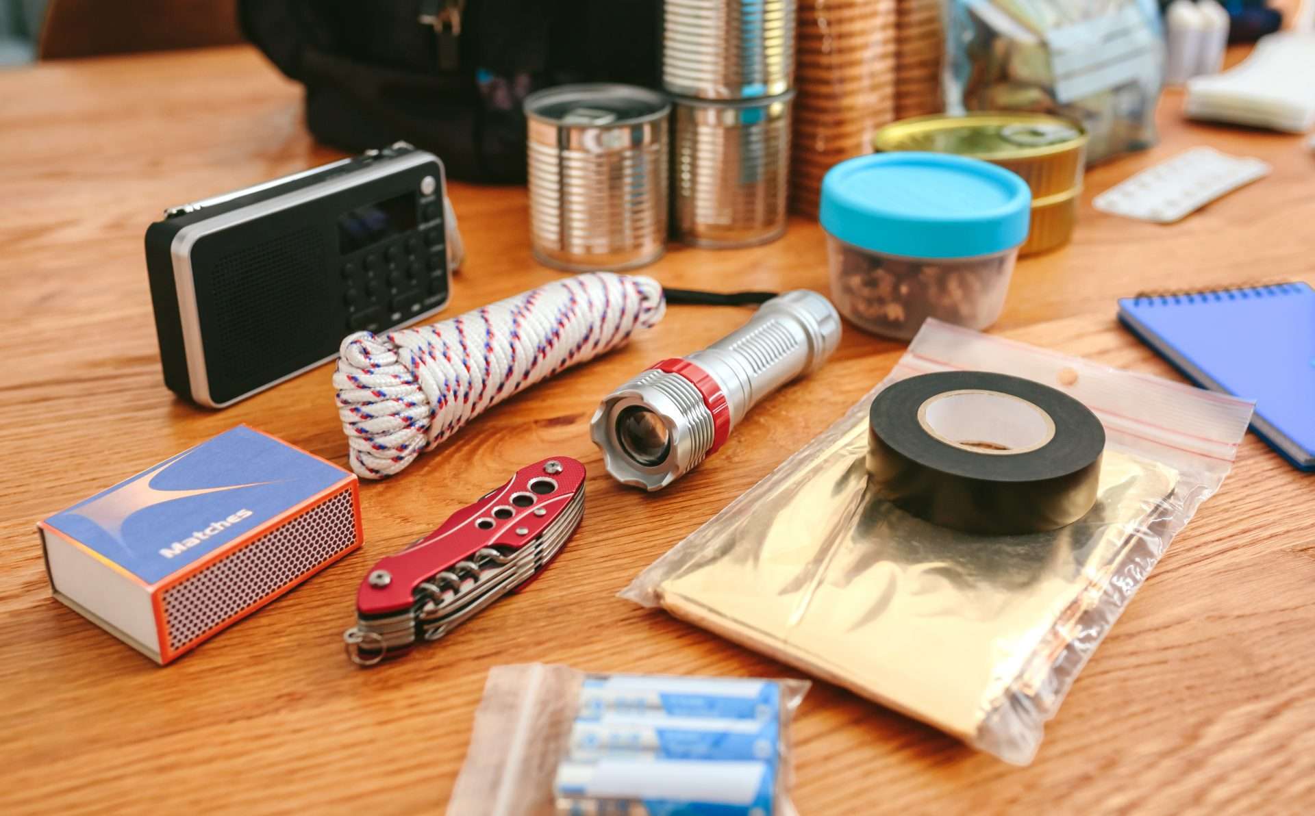 Gear to be put in survival bag