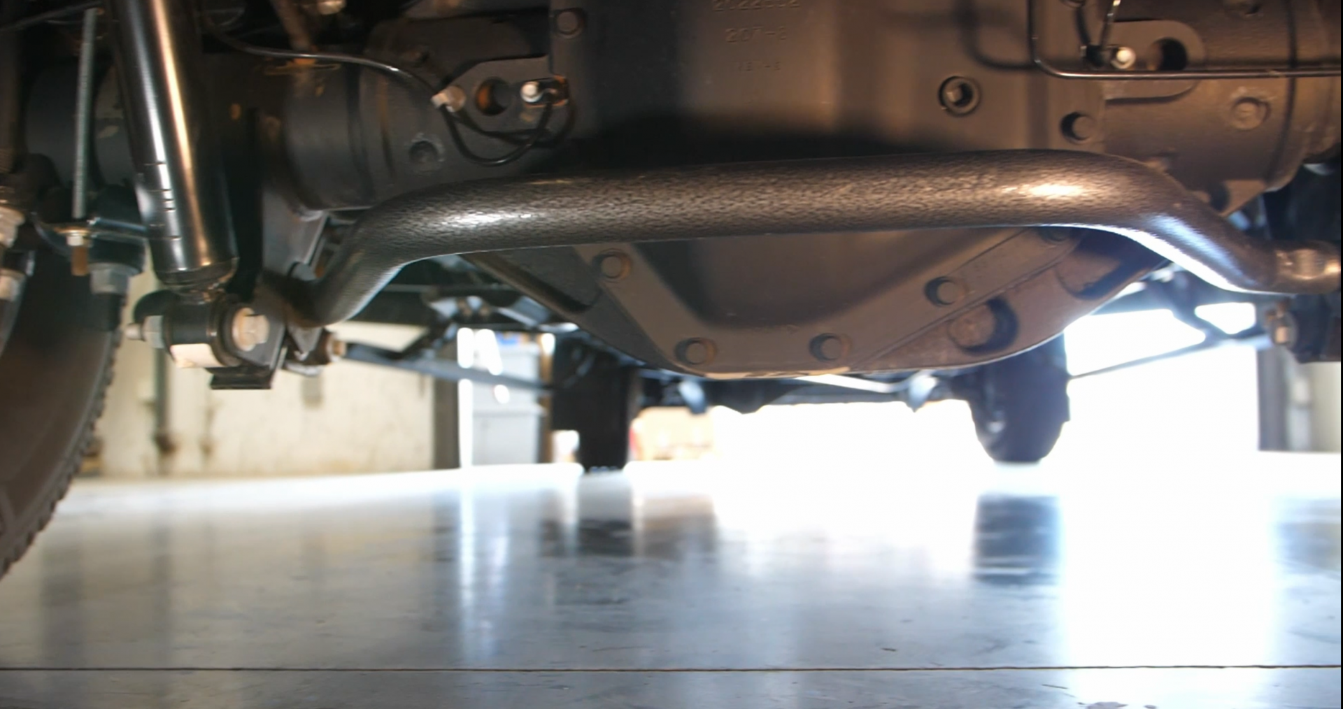 sway bar on rear of vehicle