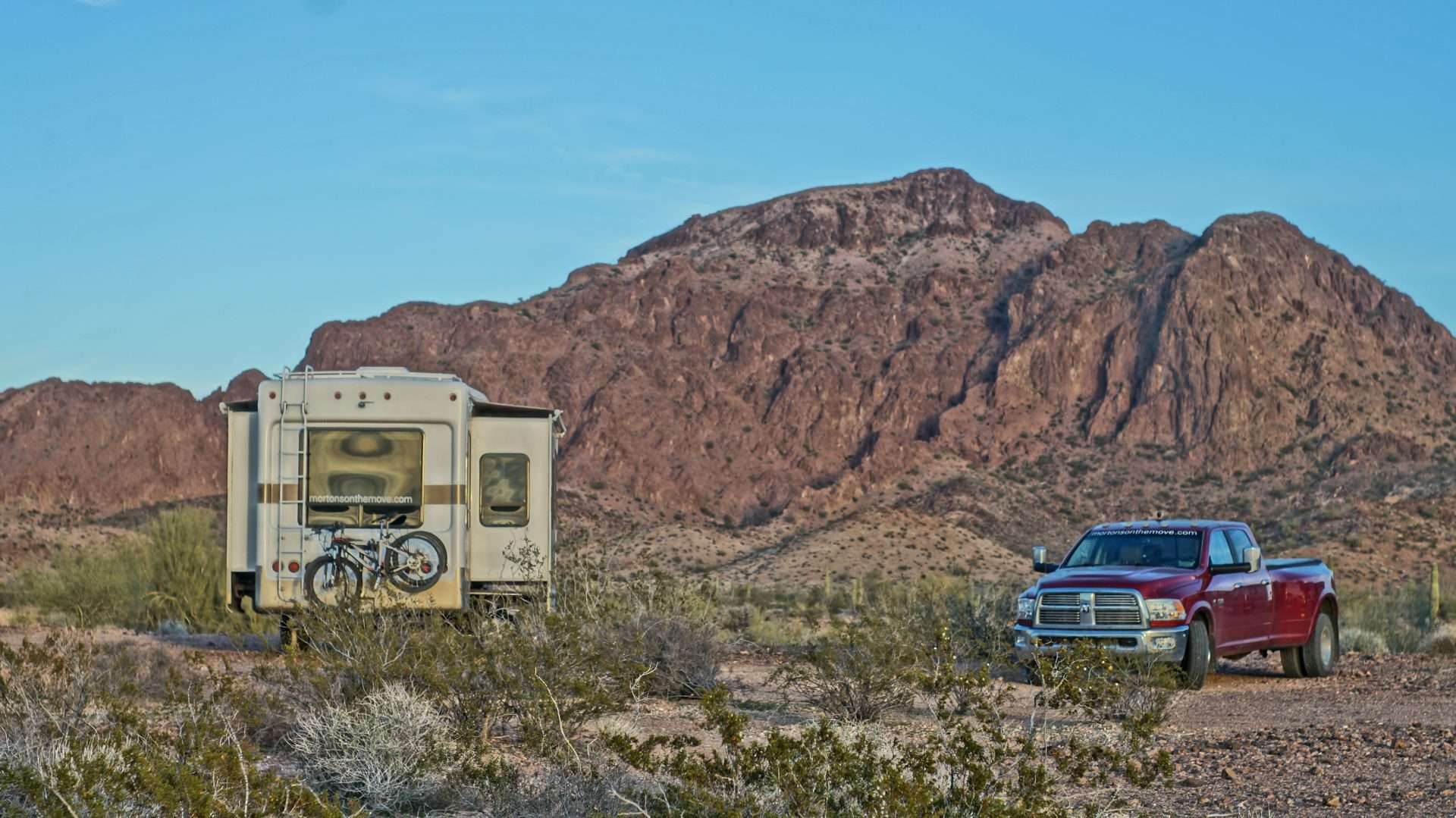 Camping in desert southwest