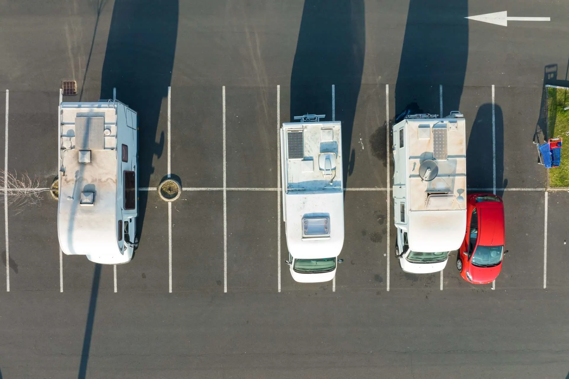 Aerial view of Cracker Barrel parking lot
