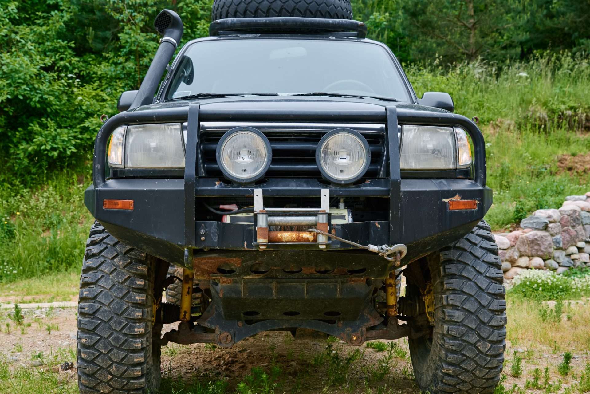 Jeep with snorkle installed