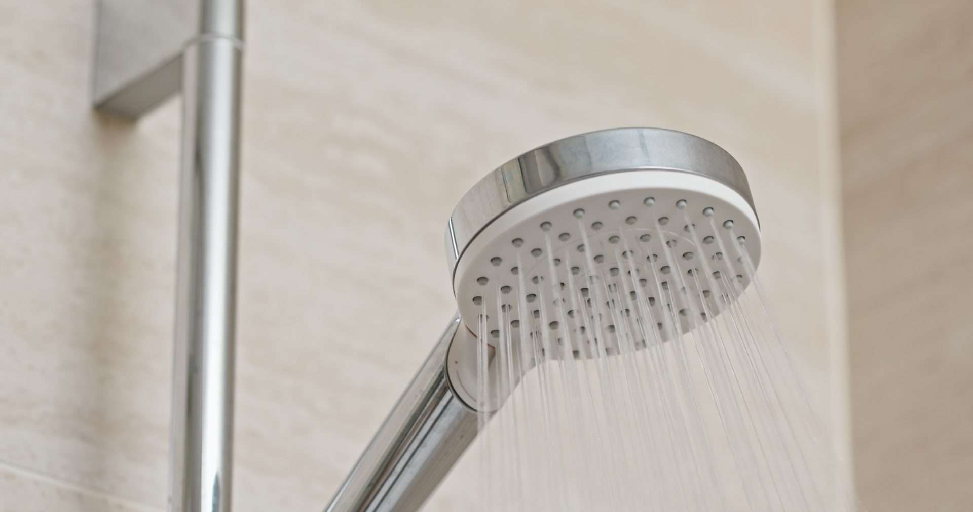 Close up of clean shower head