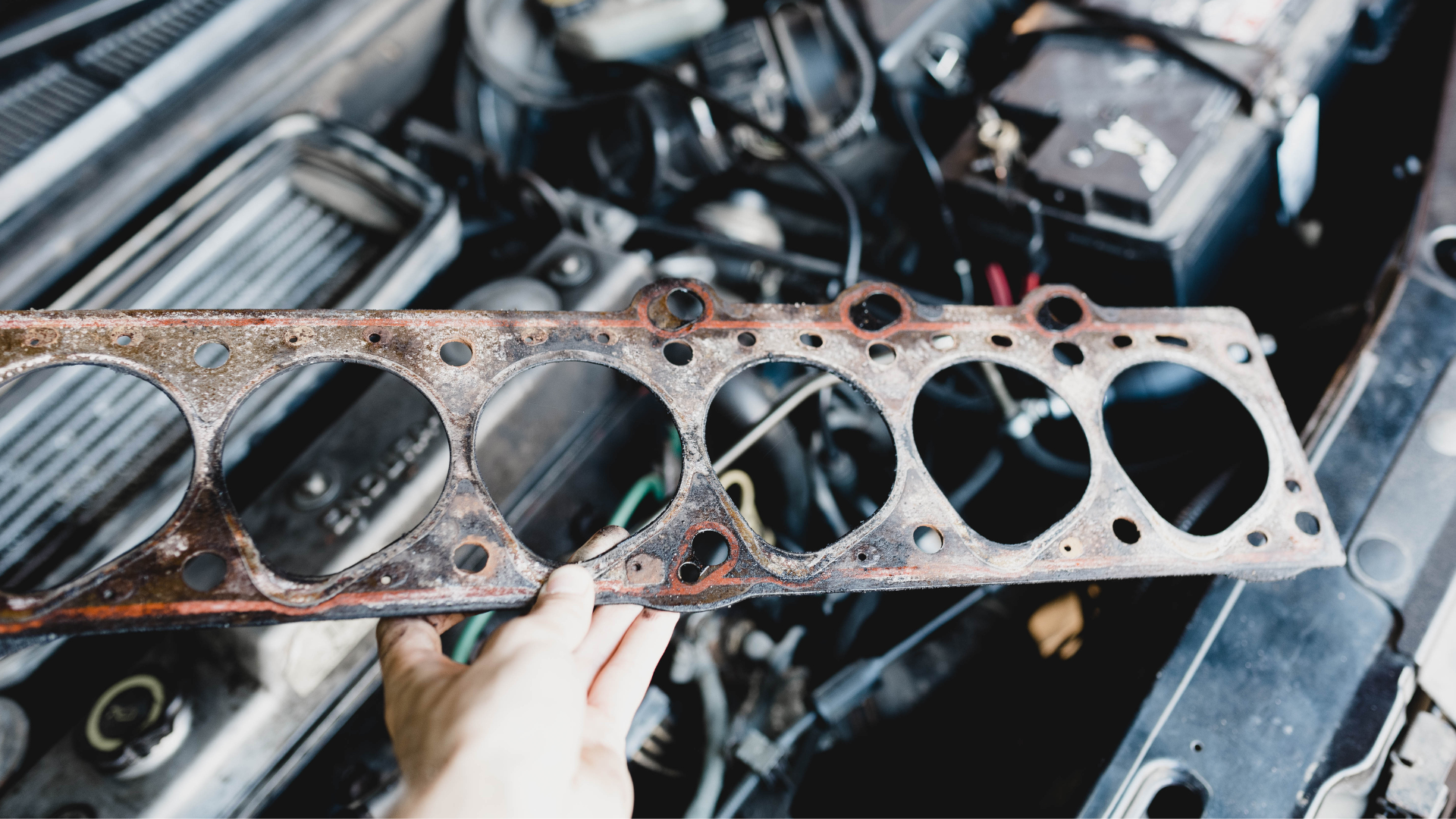 Holding head gasket to replace in engine