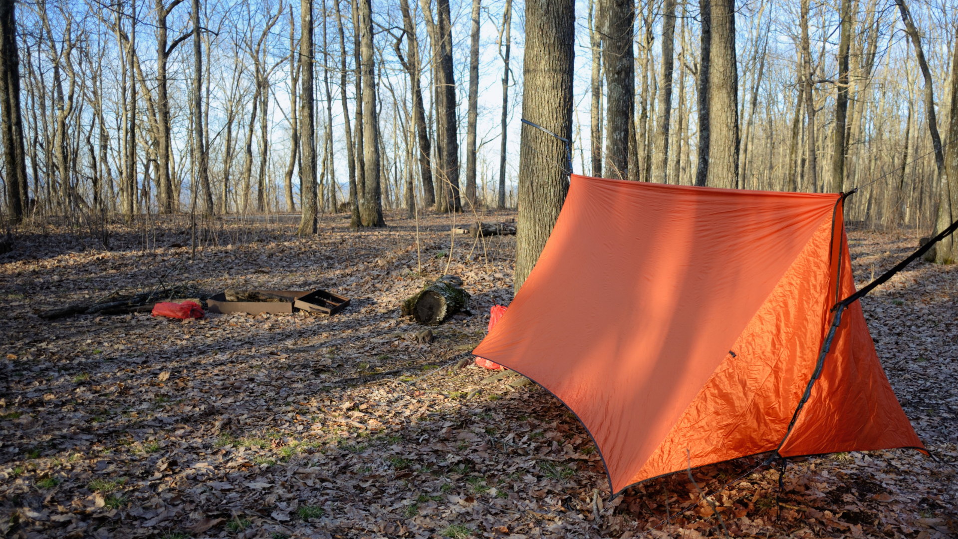 Orange tube tent