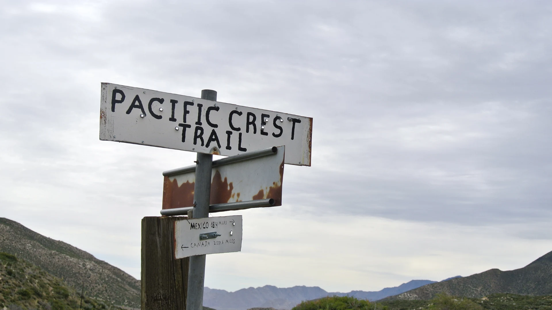 Pacific Crest Trail trail sign