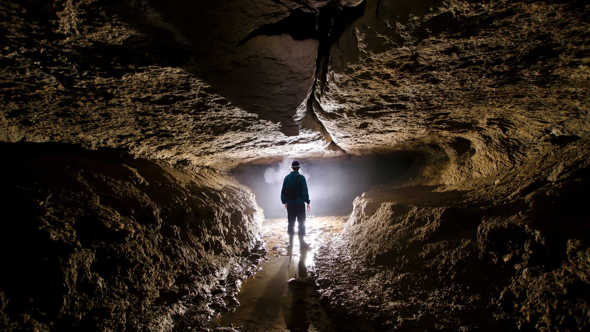 Man in Utah cave