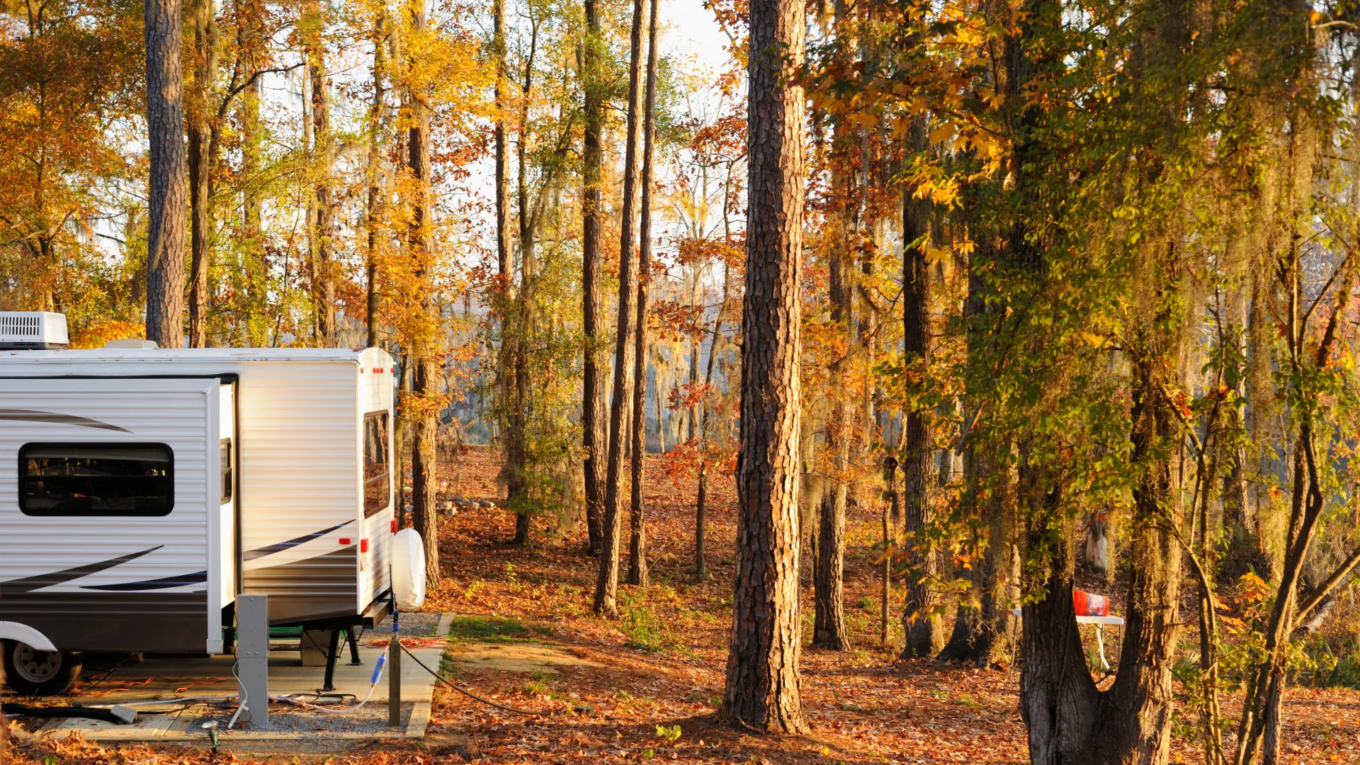 Door County campground in the autumn