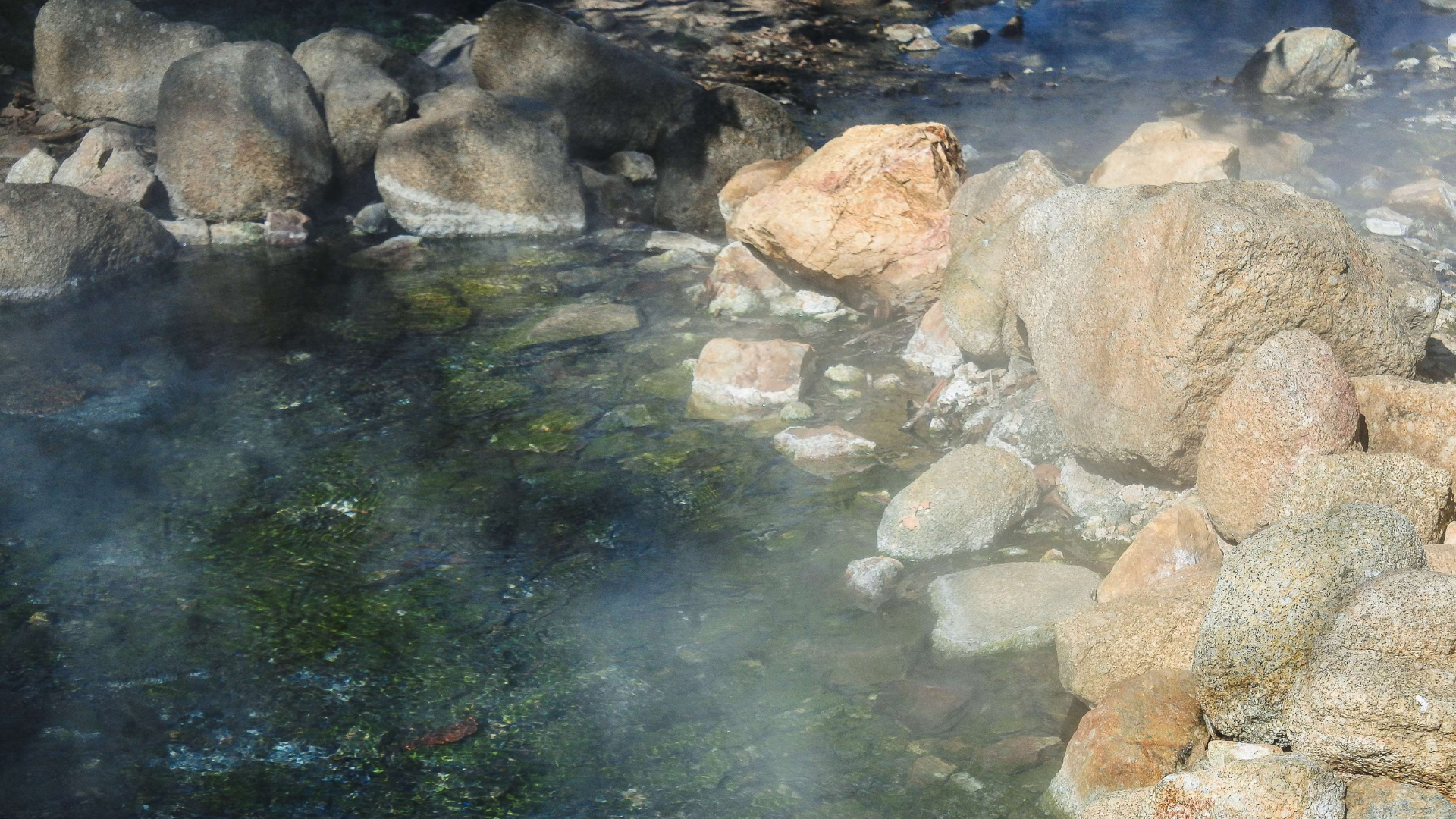 Close up of hot spring