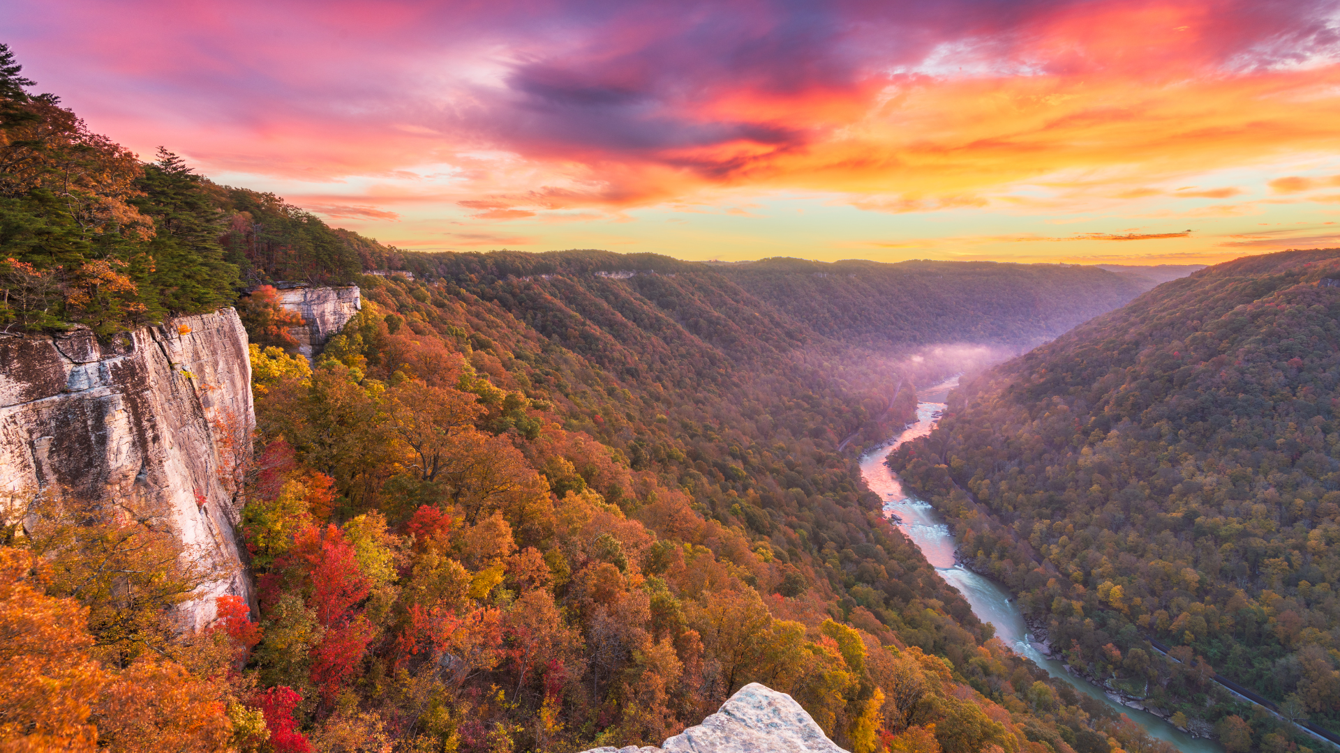 Sunset in New River Gorge National Park