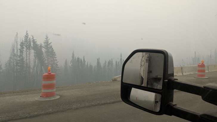driving an rv through wildfire smoke bad air quality
