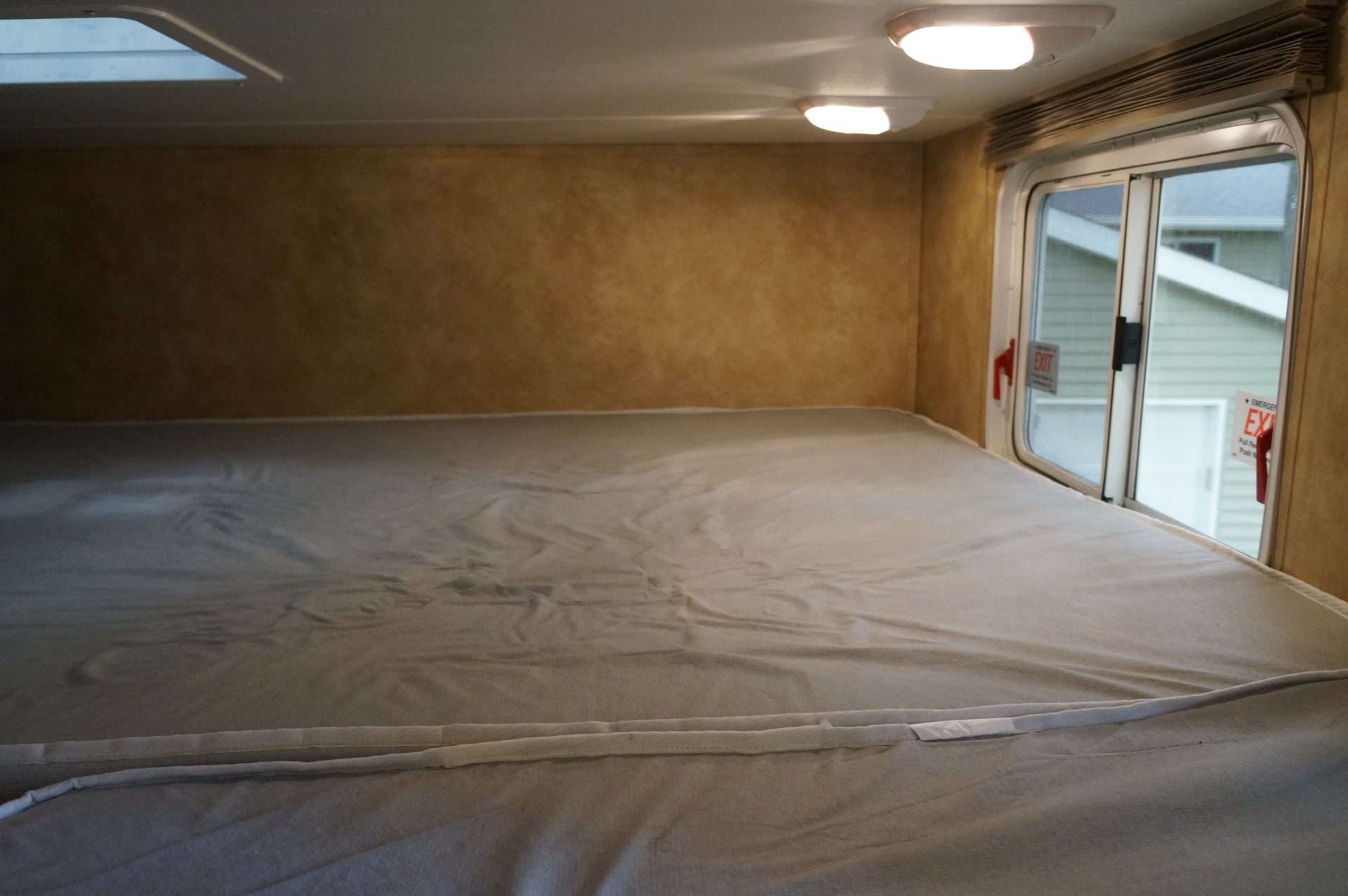 RV mattress by window
