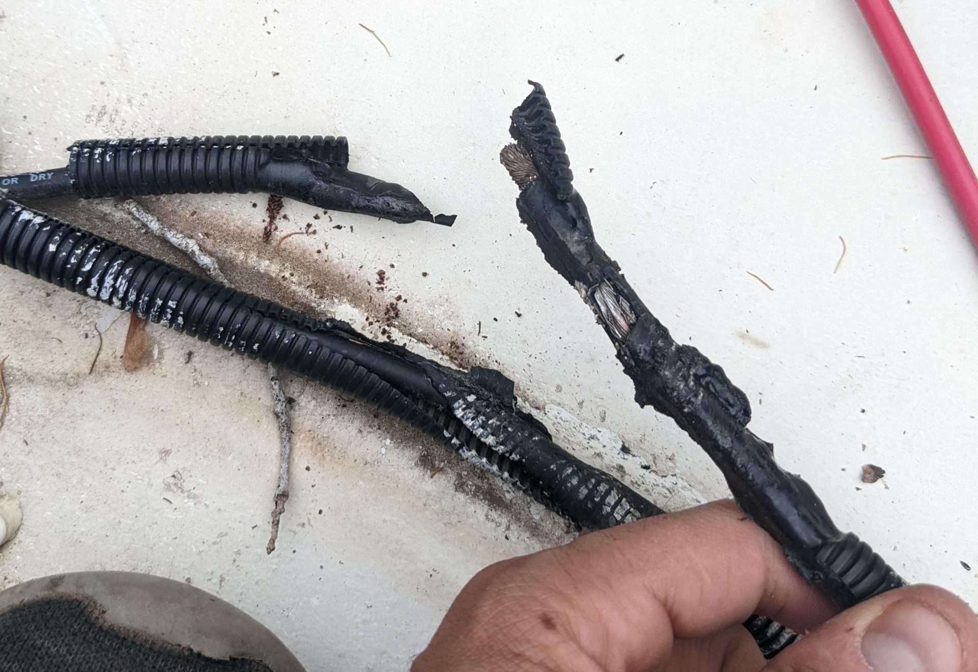 burned RV wires