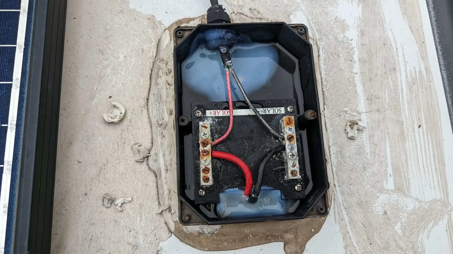 leaking junction box on rv roof