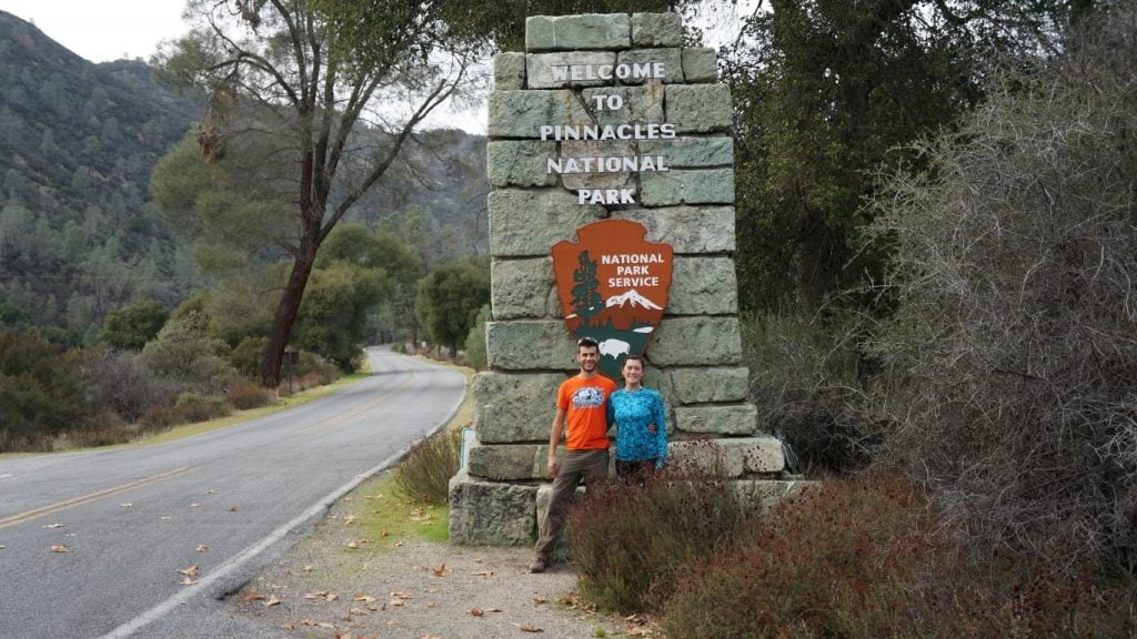 pinnacles national park sign